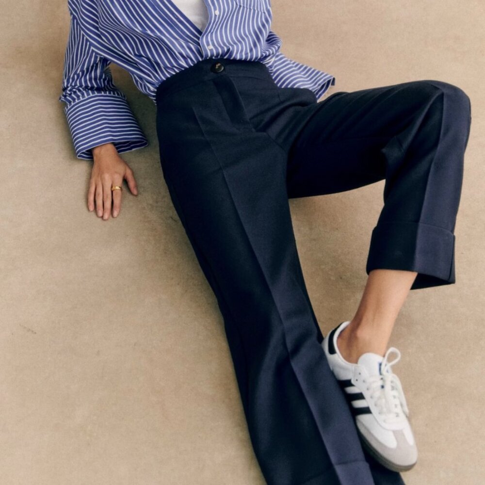 Sezane Damon Trousers in Navy - Picture 4 of 10